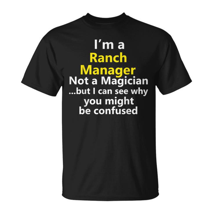 Ranch Manager Job Career Profession Occupation T-Shirt