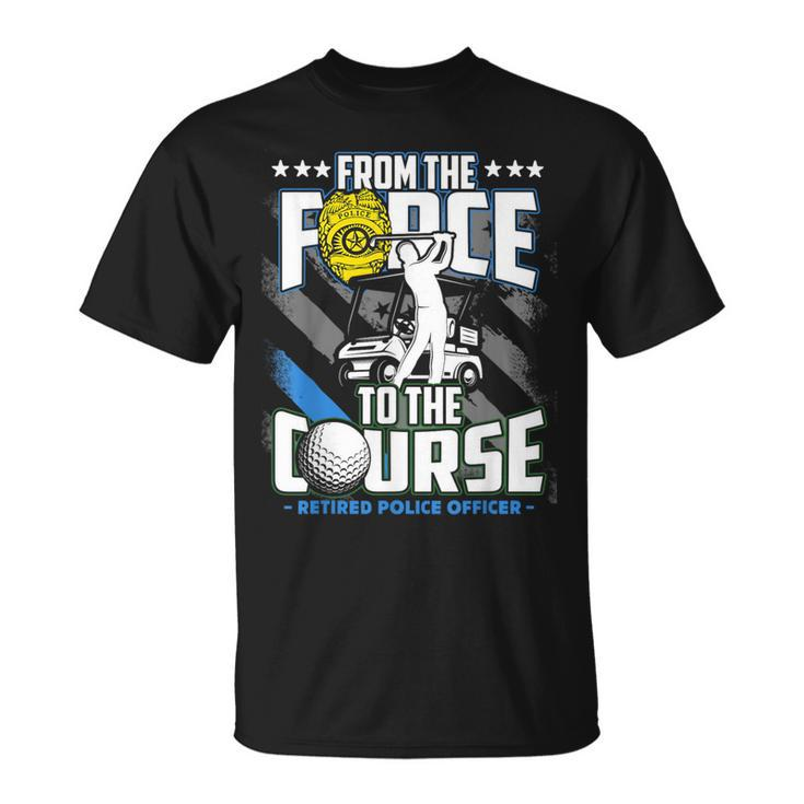 Retired Police Officer Golf Retirement T-Shirt