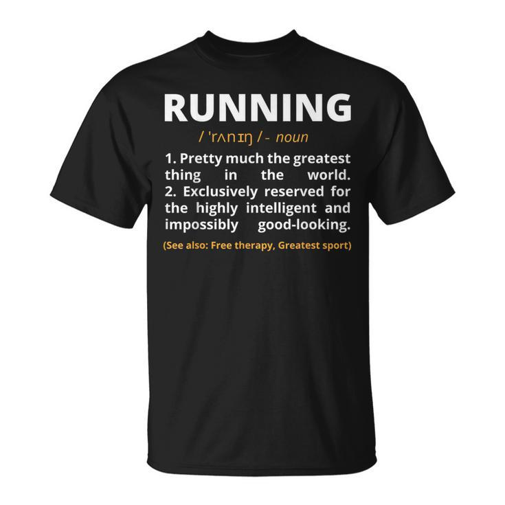 Running Definition Noun Runner Track Field Coach T-Shirt