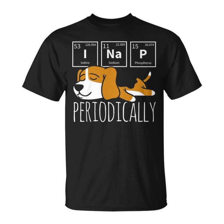 Science I Nap Periodic Table Meme Meh Beagle Dog T-Shirt