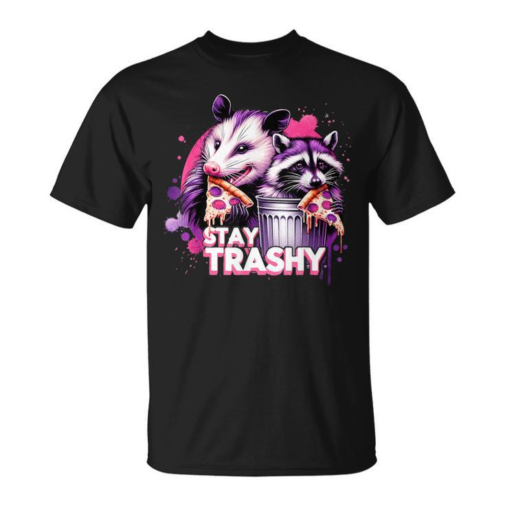 Stay Trashy Raccoons Opossums Possums Animals Lover T-Shirt