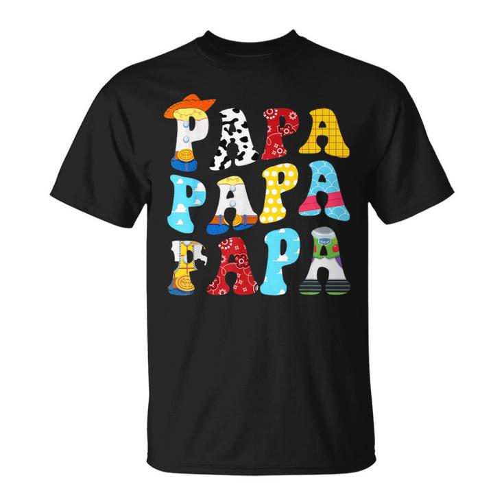 Story Papa Toy Boy Story Dad Fathers Day For Mens T-Shirt