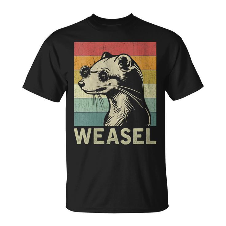 Weasel Lover Weasel Retro T-Shirt