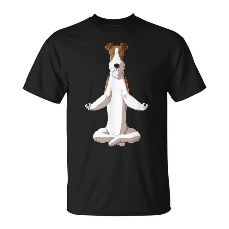 Yoga Dog Wire Fox Terrier T-Shirt