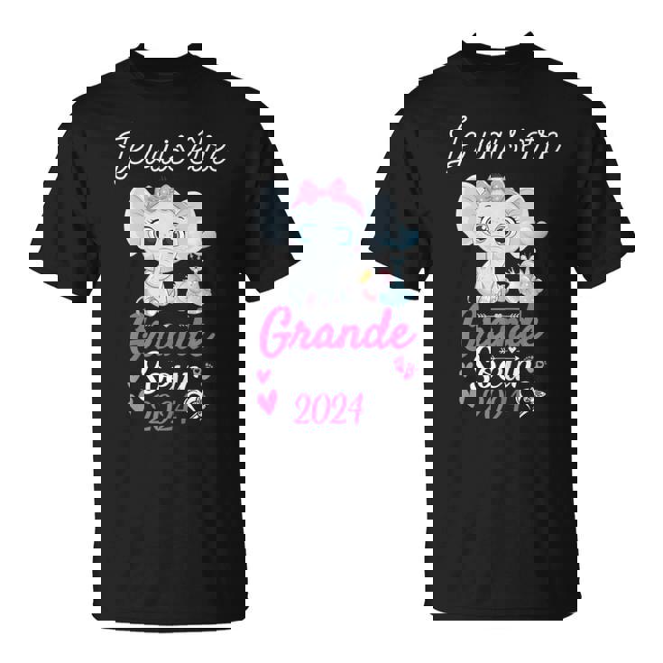 Future Grande Sœur Éléphant Je Vais Être Grande Soeur 2024 T-Shirt