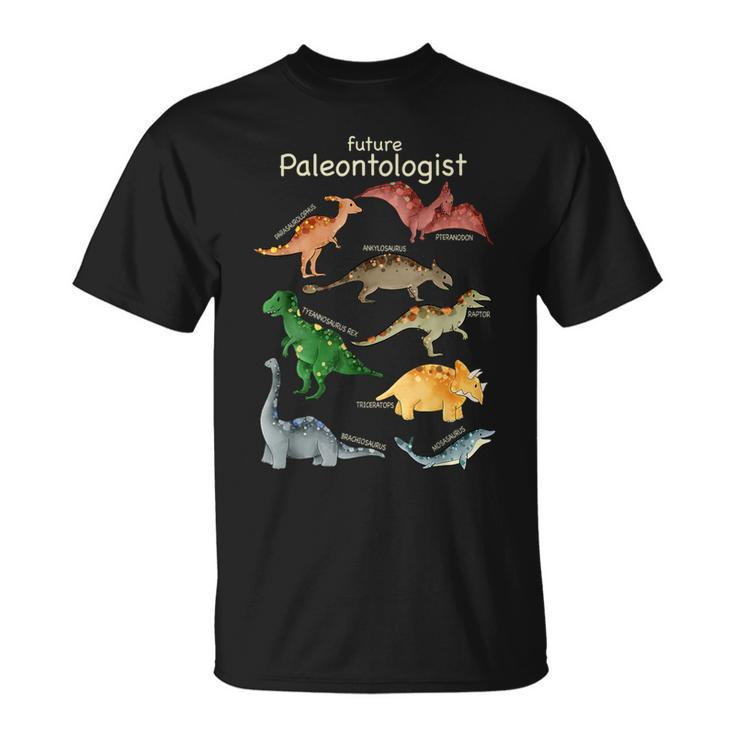 Future Paleontologist Favorite Types Of Dinosaurs T-Shirt