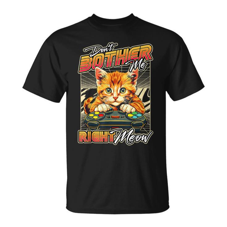 Gamer Cat Gaming Boys Video Game & Cat Lover T-Shirt