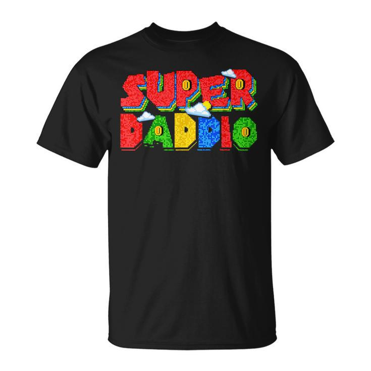 Gamer Super Dad Superhero Family Matching Game Gamer T-Shirt