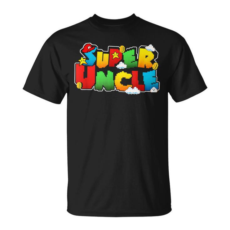 Gamer Super Uncle Family Matching Game Super Uncle Superhero T-Shirt
