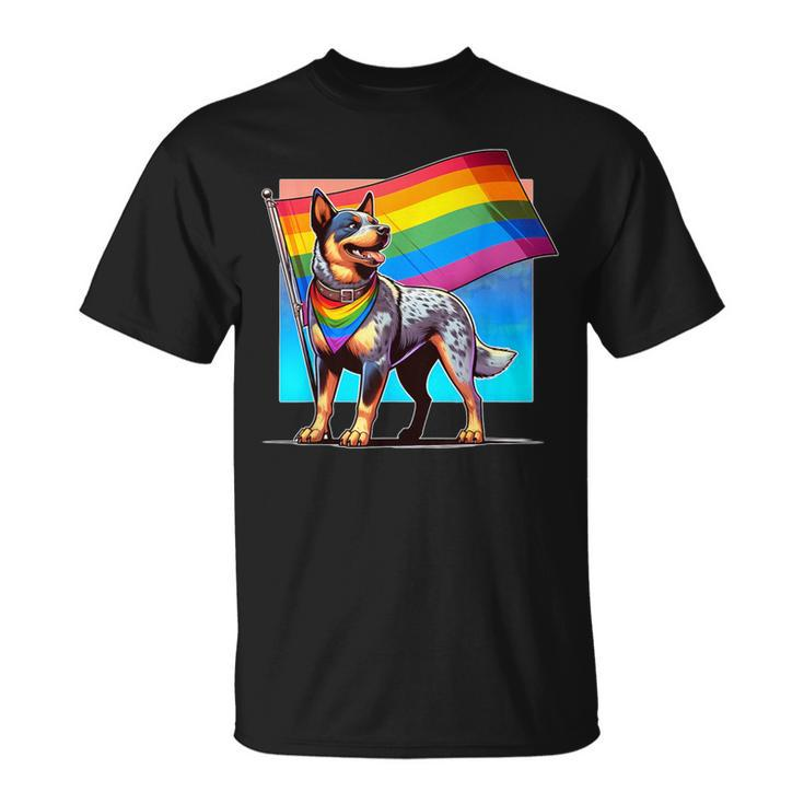 Gay Pride Lgbt Australian Cattle Dog T-Shirt