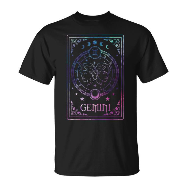 Gemini Tarot Card May June Birthday Astrology Zodiac Sign T-Shirt