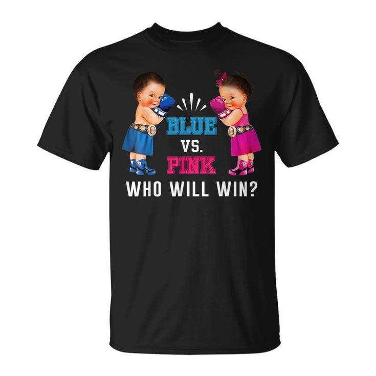 Gender Reveal Blue Vs Pink Ethnic Boxing Babies T-Shirt