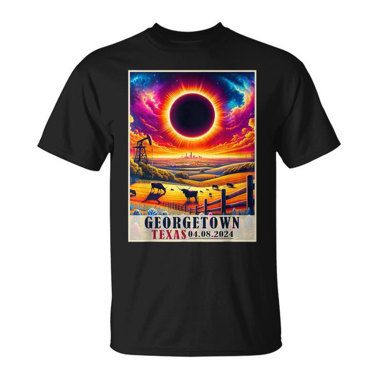 Georgetown Texas Total Solar Eclipse 2024 Totatily Vintage T-Shirt