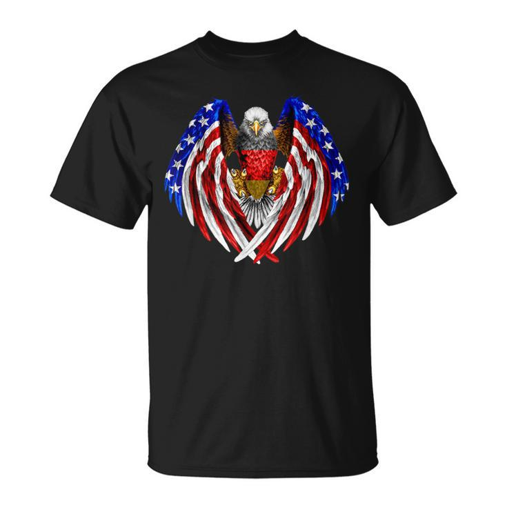 German American Germany Usa Flag Eagle T-Shirt