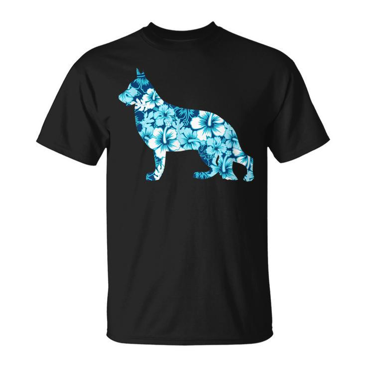 German Shepherd Aloha Hawaiian Dog T-Shirt