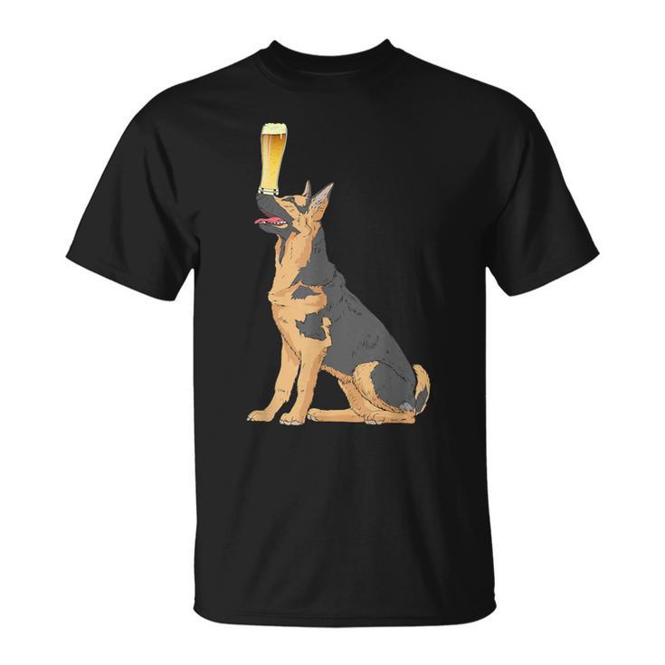 German Shepherd Vintage Dogs Craft Beer T-Shirt