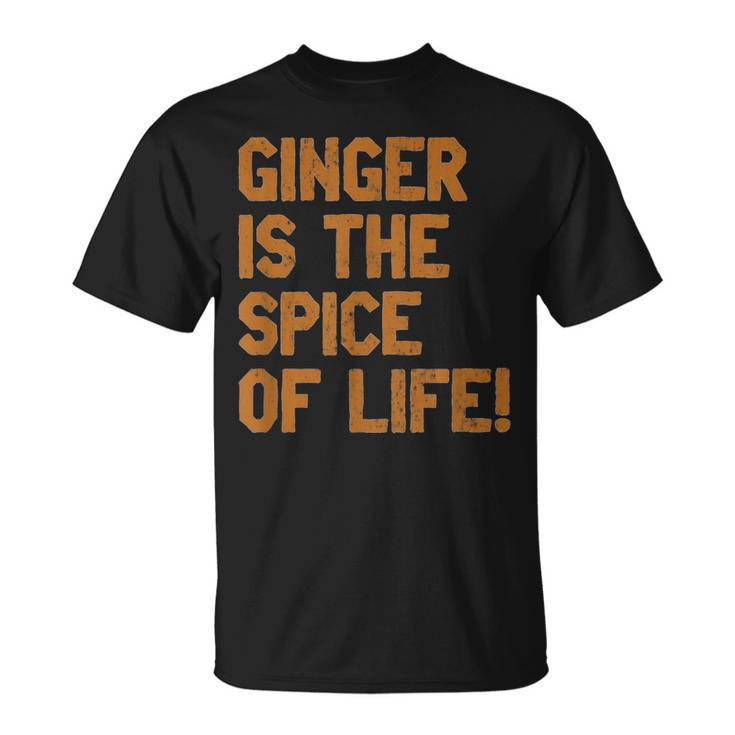 Ginger Is The Spice Of Life Distressed Fun T T-Shirt