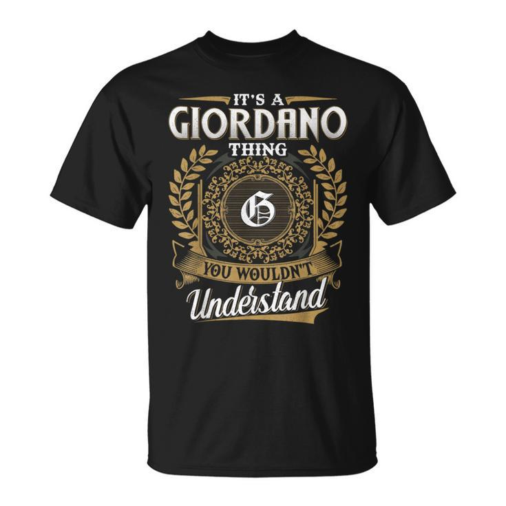 Giordano Family Last Name Giordano Surname Personalized T-Shirt