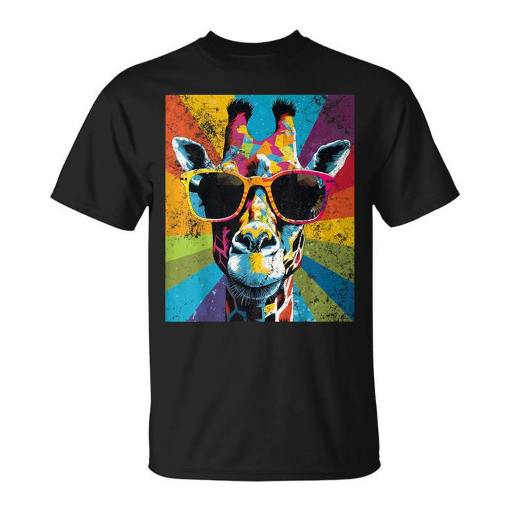 Giraffe Vintage Sunglasses African Animal Lover T-Shirt