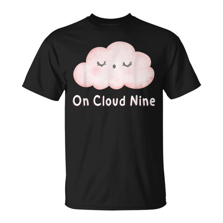 Girl On Cloud Nine Happy 9Th Birthday 9 Years Old T-Shirt