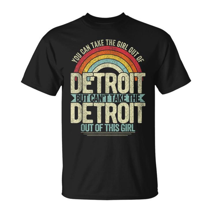 Girl Out Of Detroit Michigan Hometown Home Detroit T-Shirt