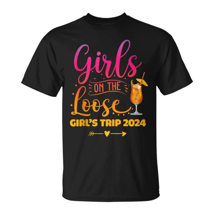 Girls On The Loose Tie Dye Girls Weekend Trip 2024 T-Shirt