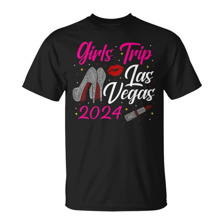 Girls Trip 2024 Las Vegas High Heel Birthday Squad Bachelor T-Shirt