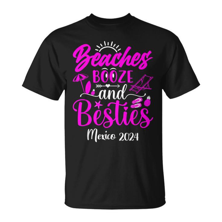 Girls Trip Mexico 2024 Besties Trip Weekend Birthday Women T-Shirt