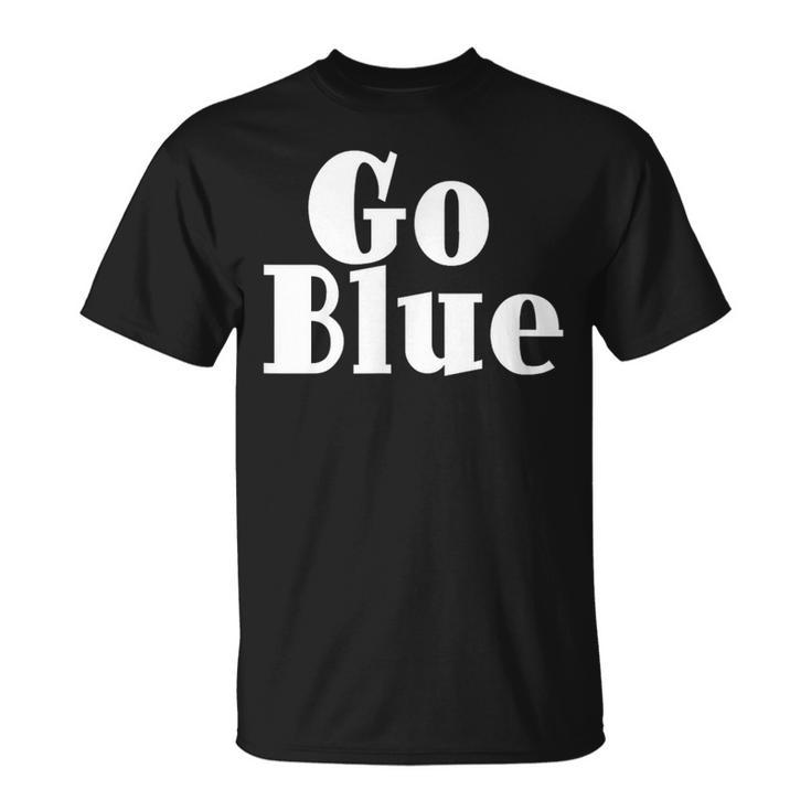 Go Blue Team Spirit Gear Color War Royal Blue Wins The Game T-Shirt