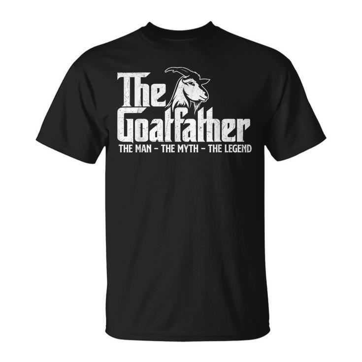 The Goatfather Goat Owner Animal Farmer Rancher Farming T-Shirt