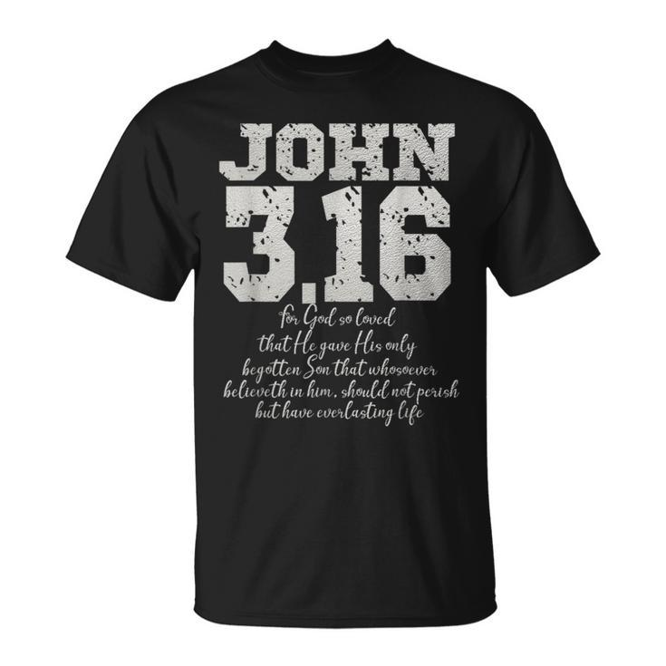 For God So Loved The World John 316 Bible Verse Christian T-Shirt