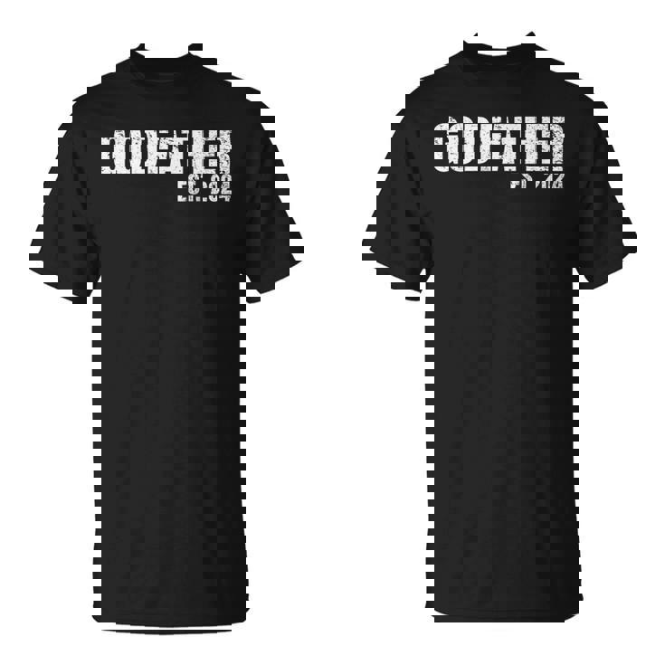 Godfather Est 2024 Father's Day God Dad Announcement Reveal T-Shirt