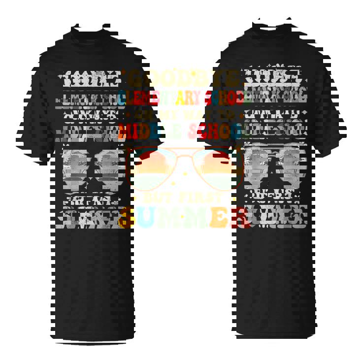 Goodbye Elementary Graduation To Middle School Hello Summer T-Shirt