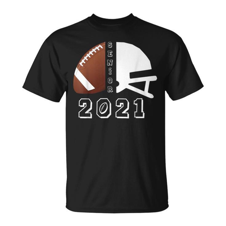 Graduate Senior Class 2021 Graduation Football Player T-Shirt