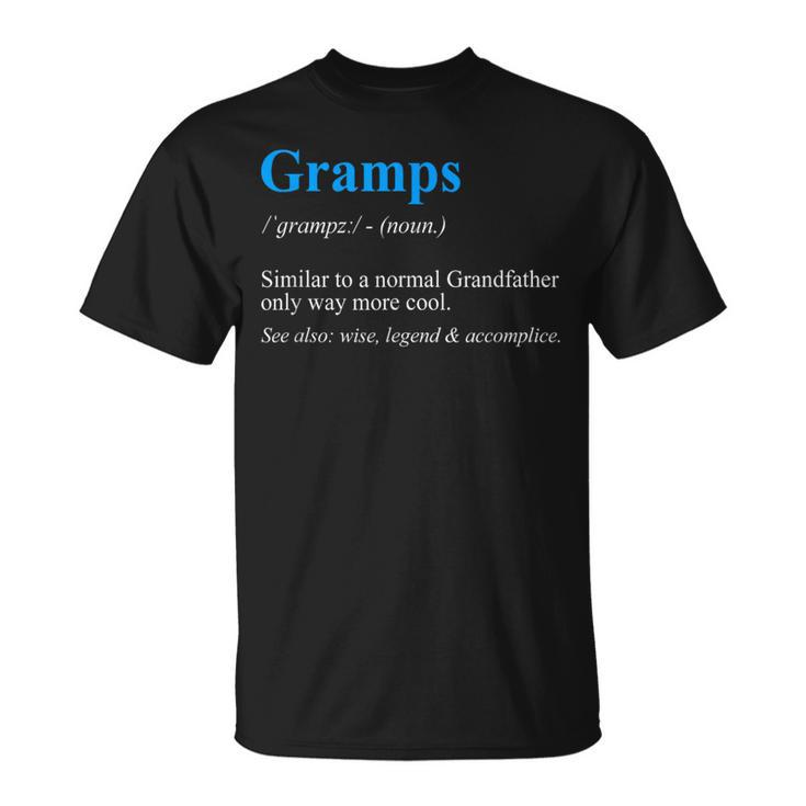 Grandfather Dictionary Definition Quote For Gramps T-Shirt