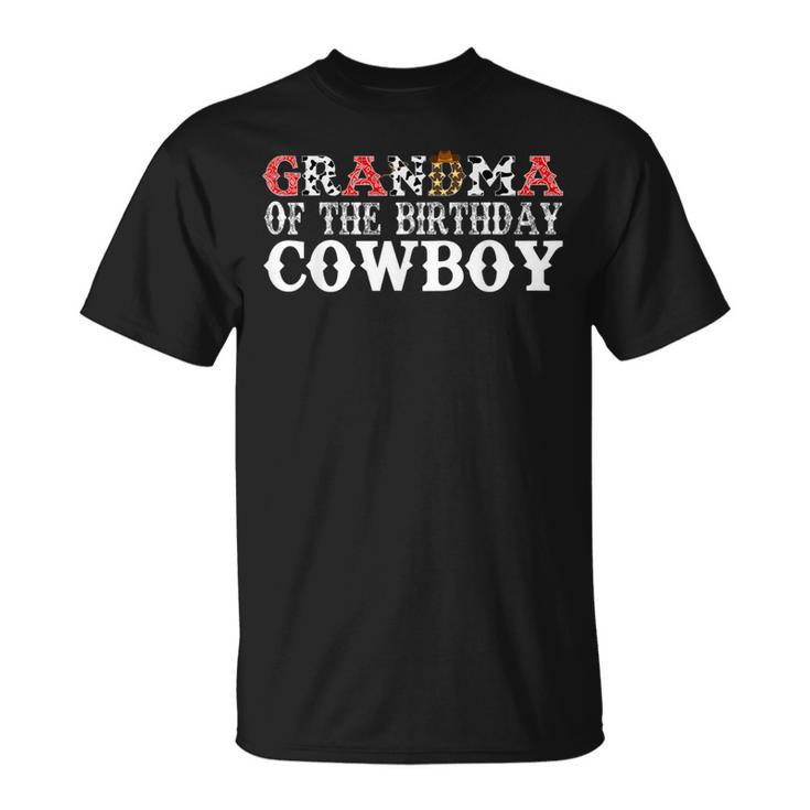 Grandma 1St Birthday Cowboy Western Rodeo Party Matching T-Shirt