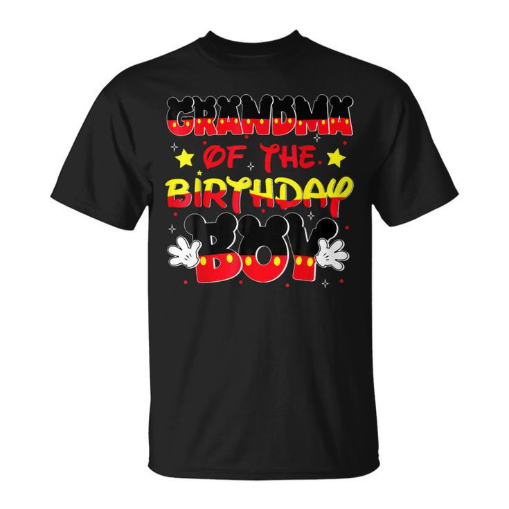 Grandma Of The Birthday Boy Mouse Family Matching T-Shirt