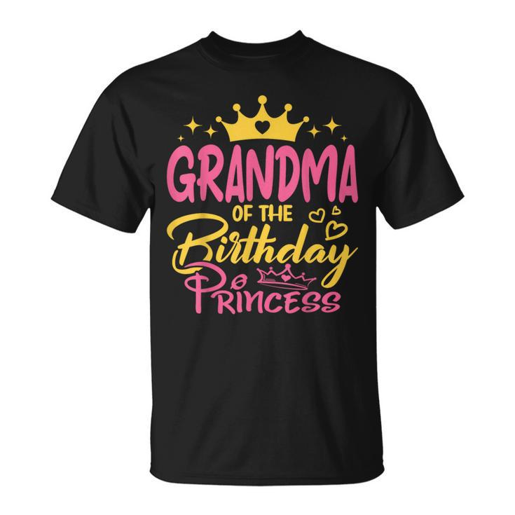 Grandma Of The Birthday Princess Girls Party Family Matching T-Shirt