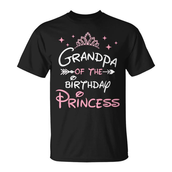 Grandpa Of The Birthday Princess Toddler Kid Girl Family T-Shirt