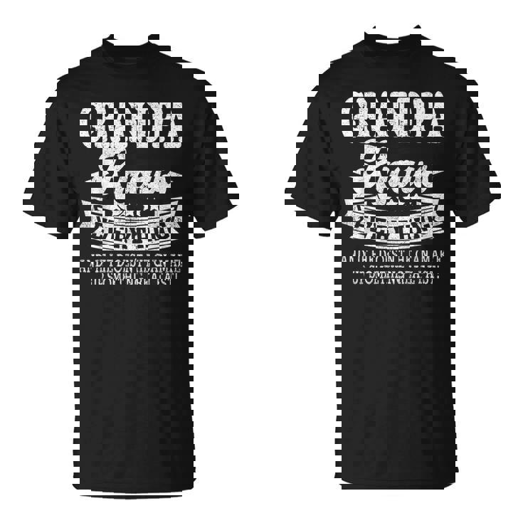 Grandpa Knows Everything Father's Day Dad Papa T-Shirt - Monsterry DE