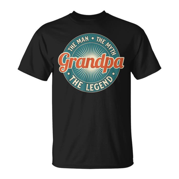 Grandpa The Man The Myth The Legend Grandfather T-Shirt