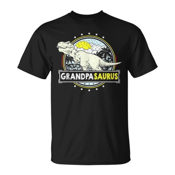Grandpasaurus For Grandpa Fathers Day Trex Dinosaur T-Shirt