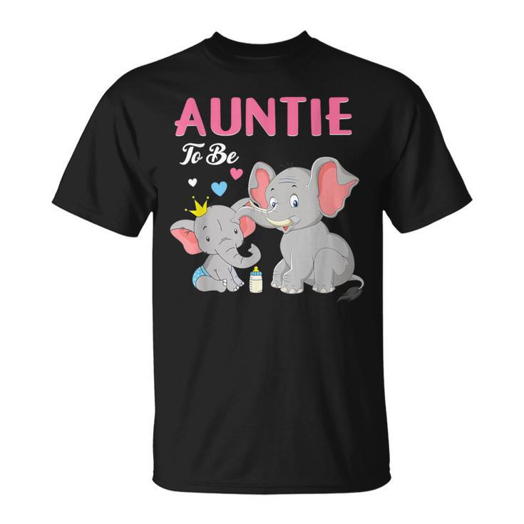 Great Auntie To Be Elephant Baby Shower Pregnancy Reveal T-Shirt