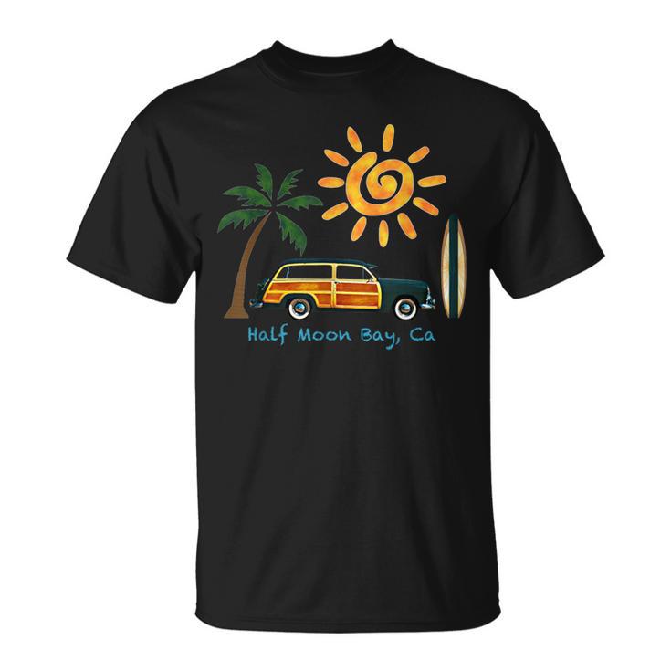 Great Beach Woodie Surf For Half Moon Bay T-Shirt