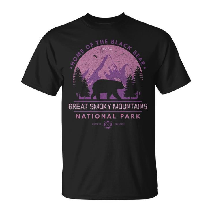 Great Smoky Mountains National Park Home Of Black Bear T-Shirt