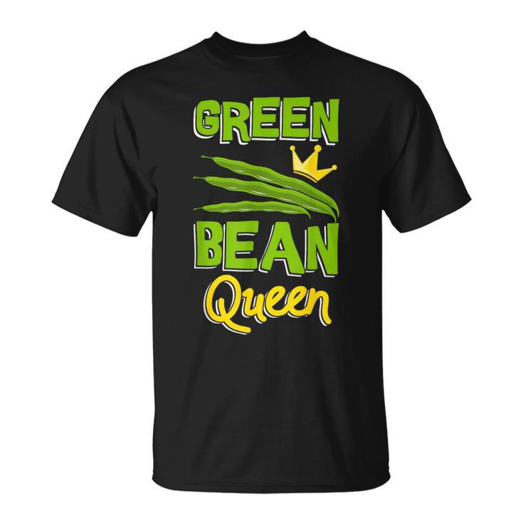 Green Bean Queen String Beans Vegetarian Vegan T-Shirt