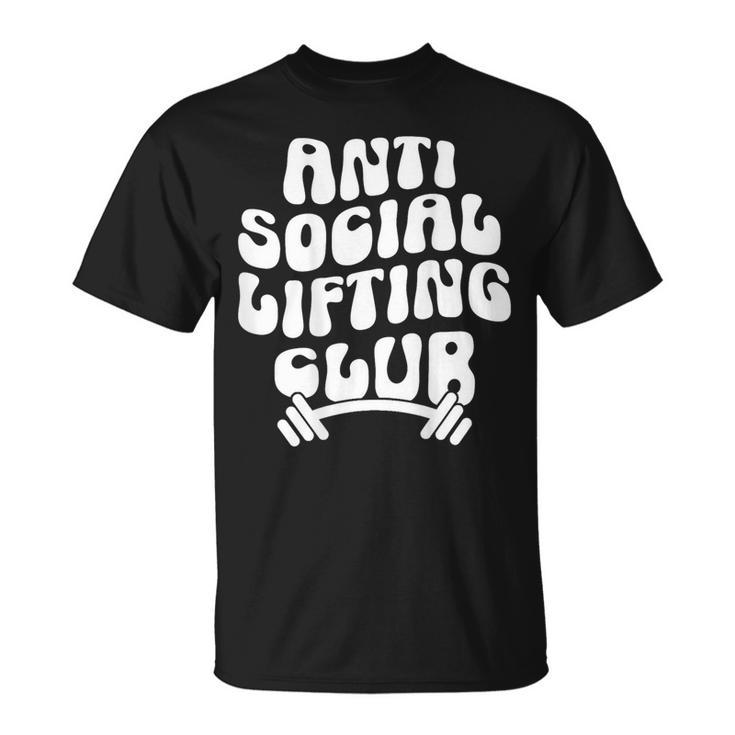 Groovy Anti Social Lifting Club Gym Trendy T-Shirt