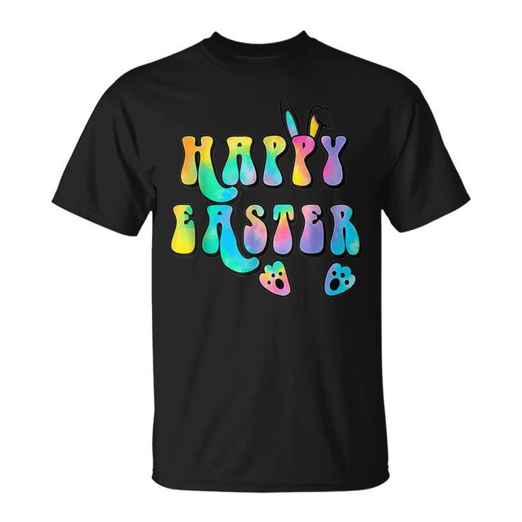 Groovy Bunny Tie Dye Happy Easter Cute Easter Day Rabbit T-Shirt