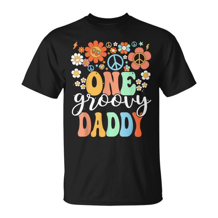 Groovy Daddy Retro Dad Birthday Matching Family Party T-Shirt