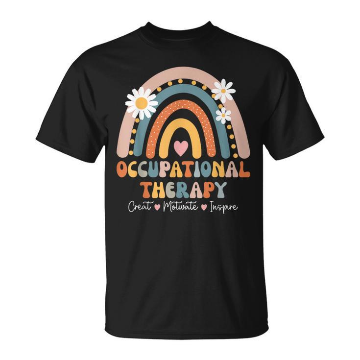 Groovy Occupational Therapy Therapists Happy Ot Month T-Shirt